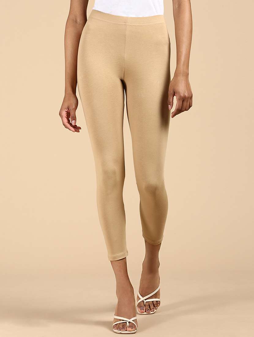 women solid cotton legging