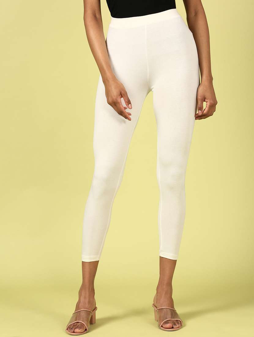 women solid cotton legging