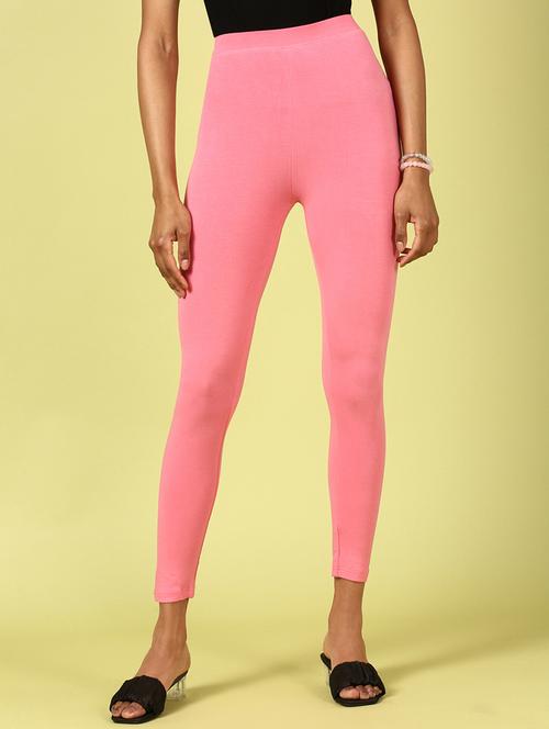 women solid ankle lenght legging - 20912274 - Standard Image - 0
