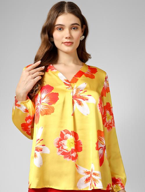 women floral print long sleeves top - 20912322 -  Standard Image - 0