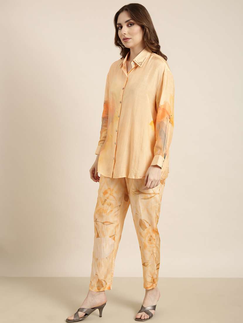 women printed shirt and trouser co-ord set - 20912327 -  Standard Image - 1