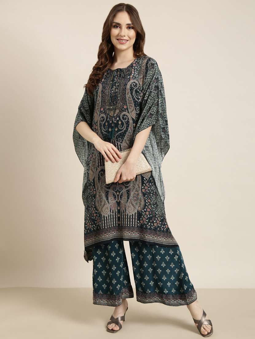 women paisley printed kaftan palazzo co-ords set - 20913396 - Standard Image - 4