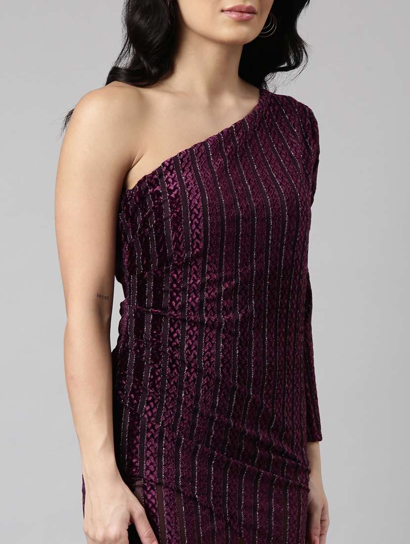 women purple self-designed bodycon dress - 20915725 -  Standard Image - 6