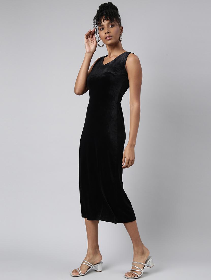 women solid sleeveless sheath dress - 20915757 - Standard Image - 1