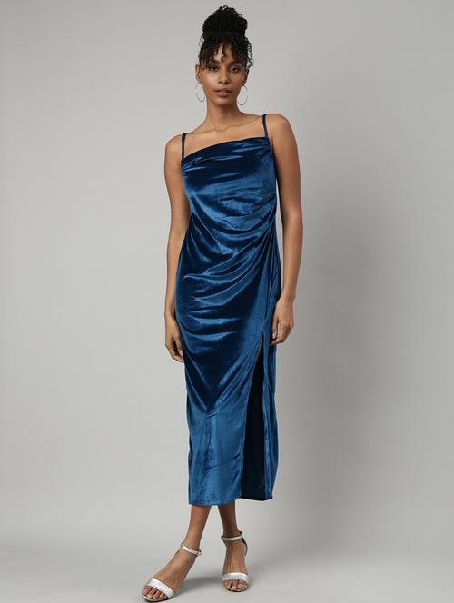women solid shoulder strap shift dress - 20915788 -  Standard Image - 0
