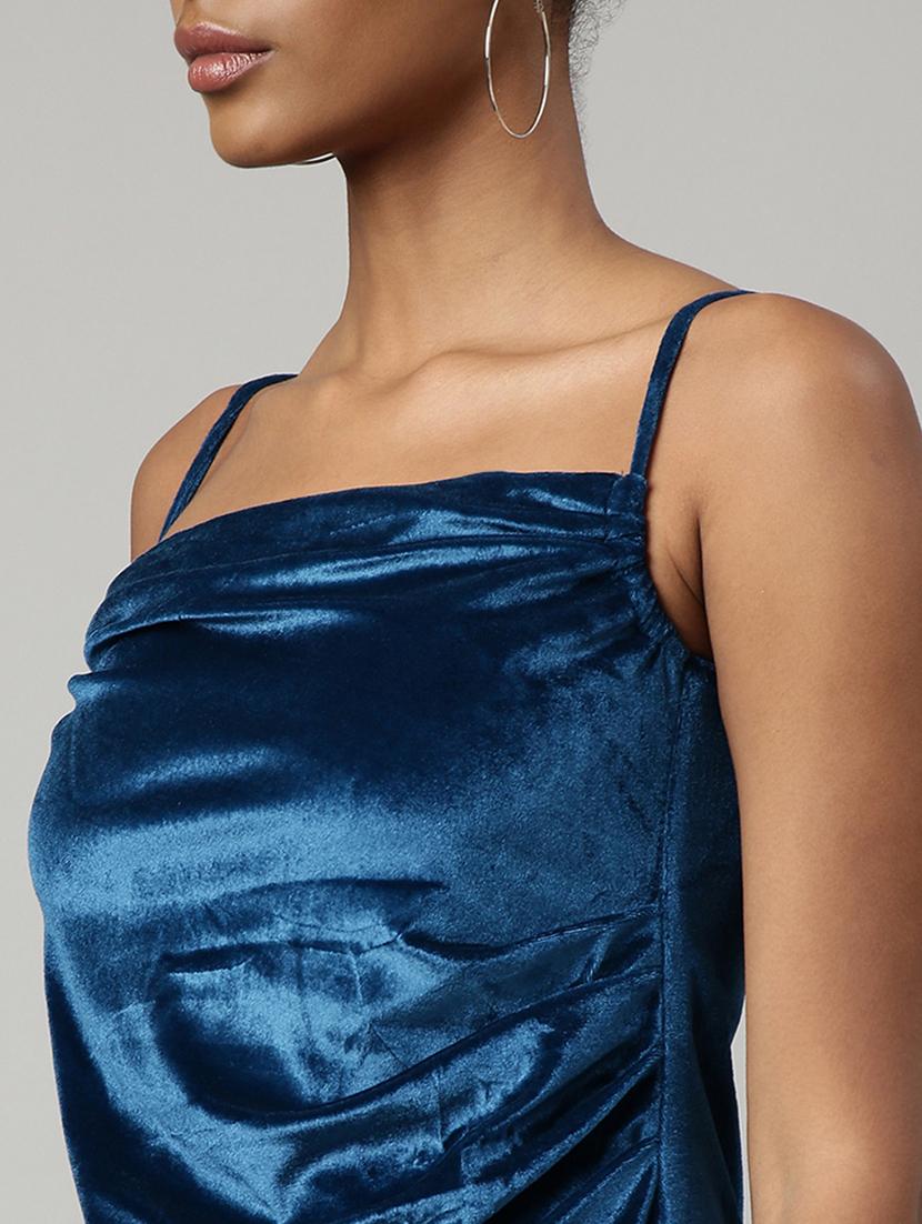 women solid shoulder strap shift dress - 20915788 - Standard Image - 6