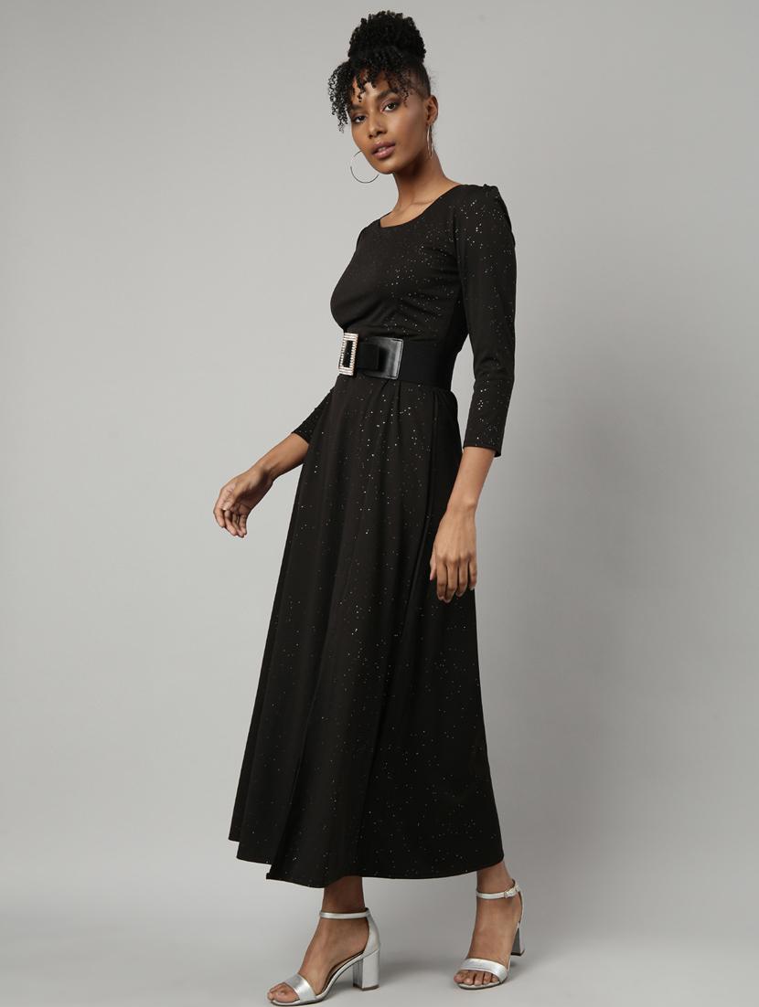 women black self-designed a-line dress - 20915791 - Standard Image - 1