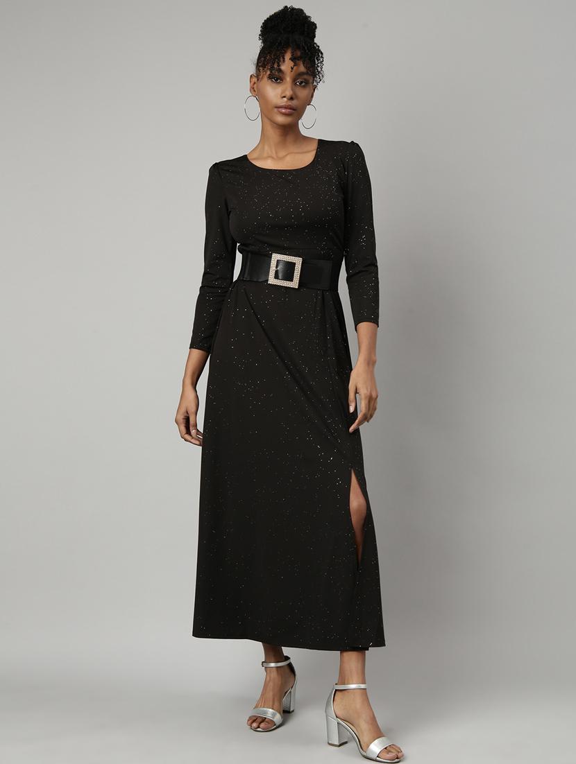 women black self-designed a-line dress - 20915791 - Standard Image - 4