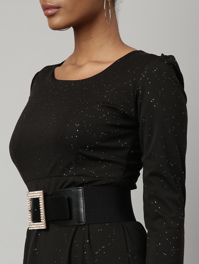women black self-designed a-line dress - 20915791 - Standard Image - 6