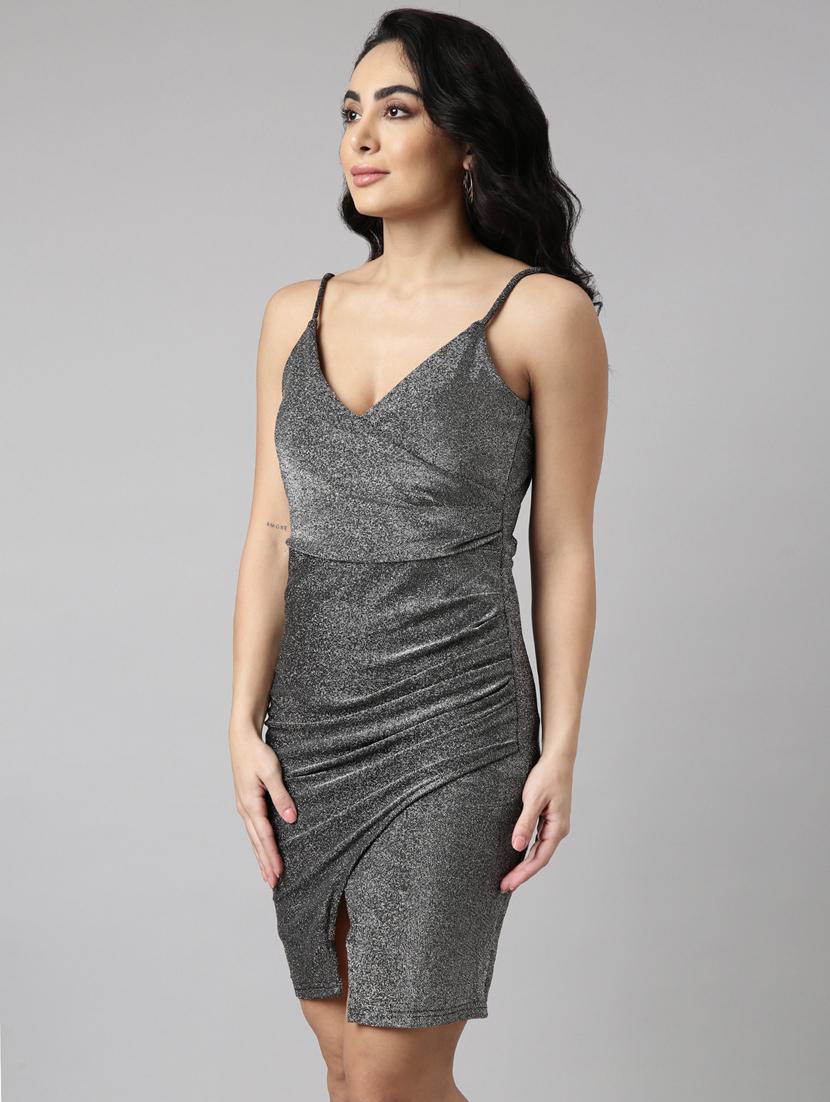 women grey self-designed bodycon dress - 20915806 - Standard Image - 1