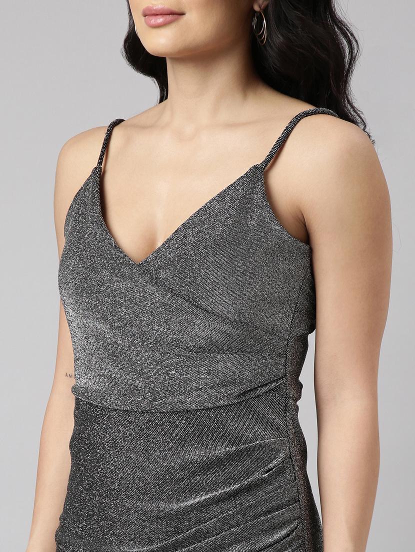 women grey self-designed bodycon dress - 20915806 - Standard Image - 6