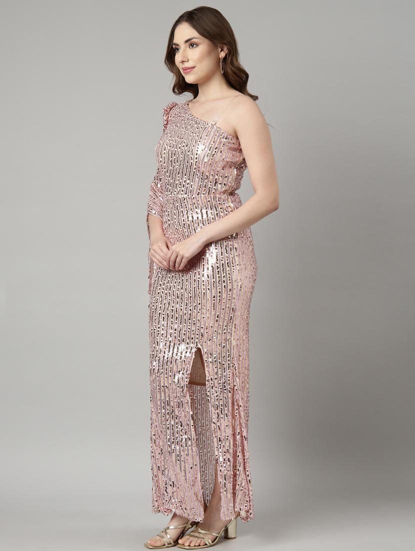 women sequined detailed single shoulder dress - 20915853 -  Standard Image - 1