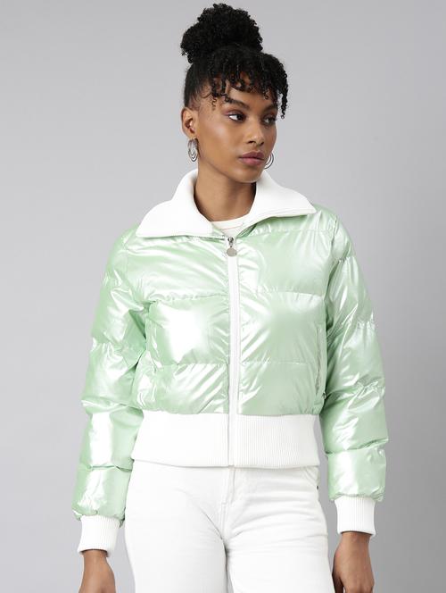 women solid long sleeve quilted jacket  - 20917074 -  Standard Image - 0