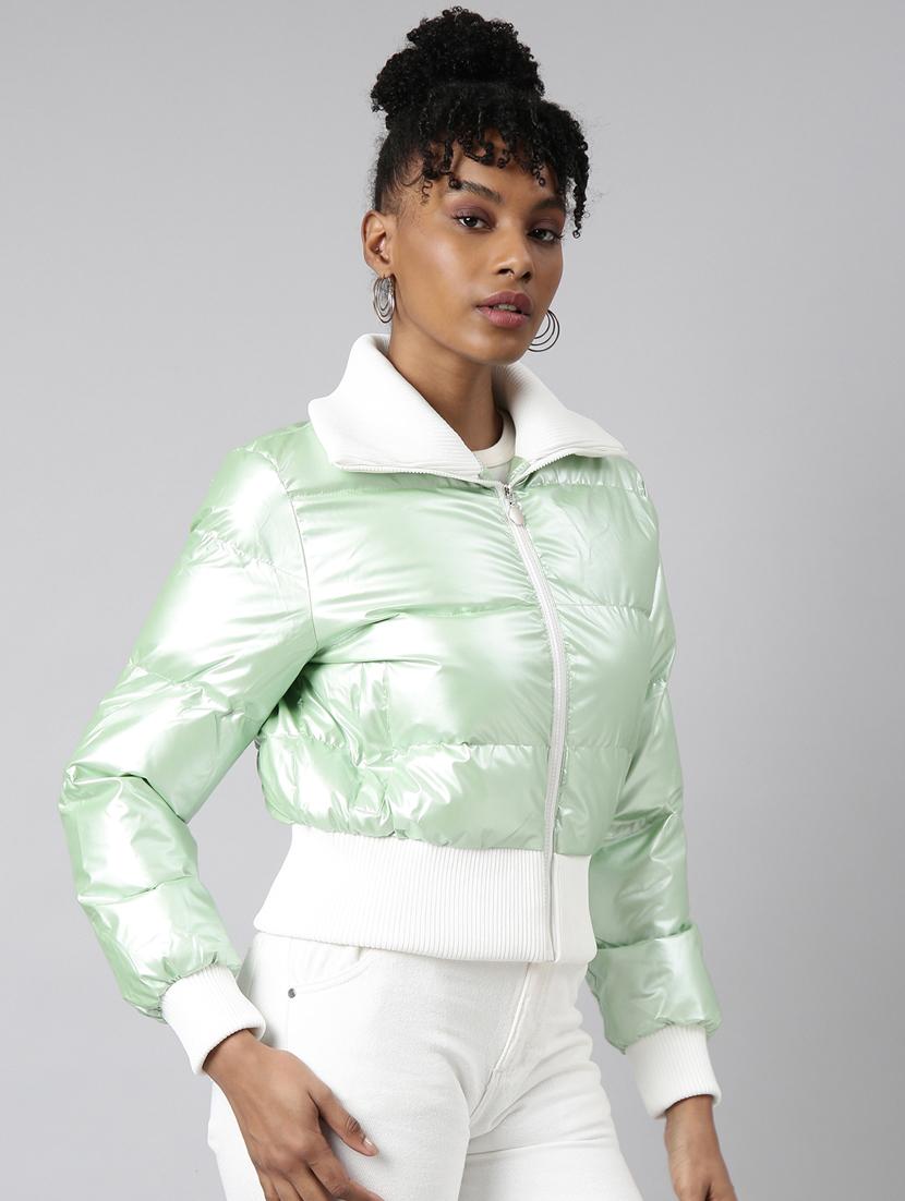 women solid long sleeve quilted jacket  - 20917074 -  Standard Image - 1