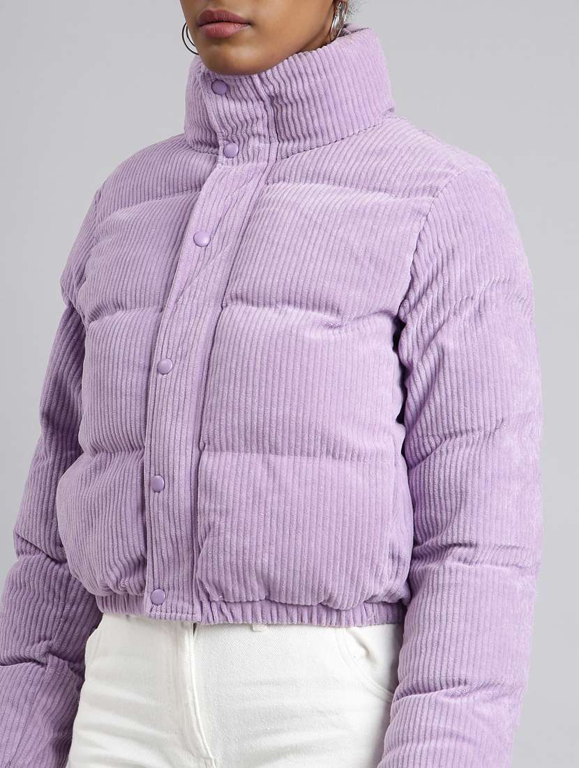 lavender nylon puffed jacket - 20917075 - Standard Image - 6