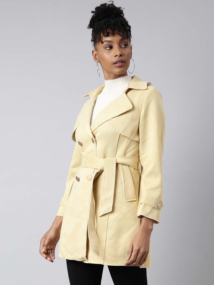 yellow suede long coat - 20917111 -  Standard Image - 1