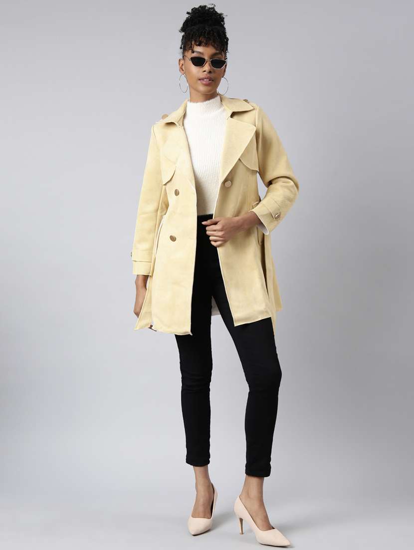 yellow suede long coat - 20917111 -  Standard Image - 4
