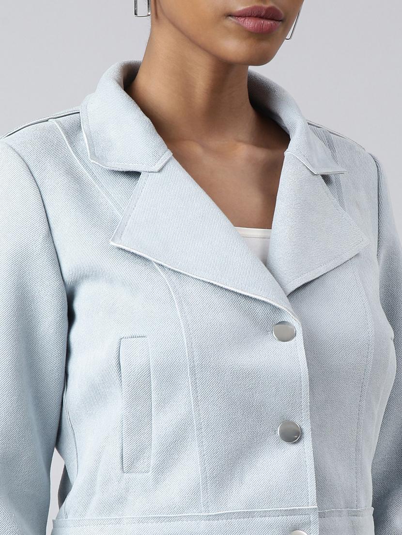 blue suede regular jacket - 20917118 - Standard Image - 6