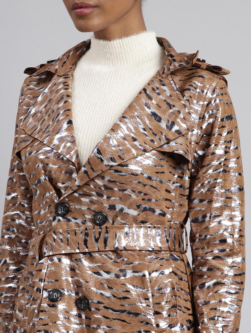 brown leather long jacket - 20917122 - Standard Image - 6
