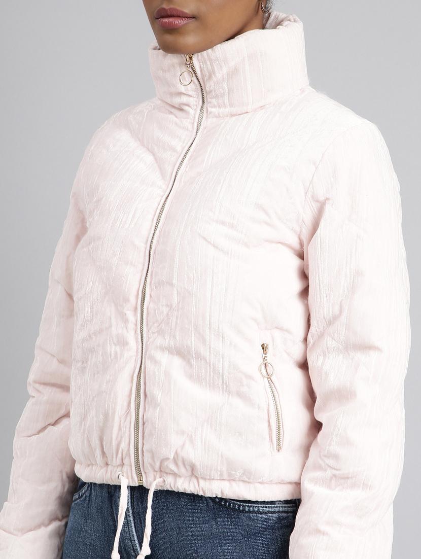 women solid long sleeve quilted jacket - 20917134 - Standard Image - 6