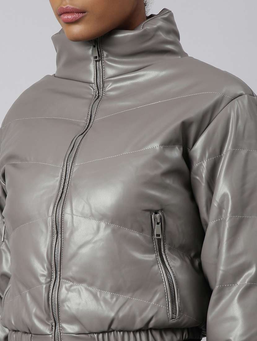 women solid long sleeve quilted jacket  - 20917137 -  Standard Image - 6