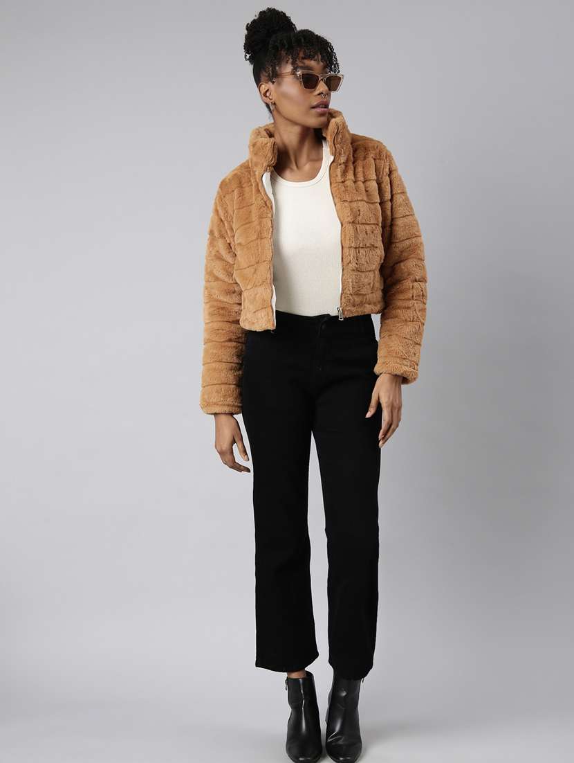 women soldi stand collar fur jacket - 20917148 -  Standard Image - 4