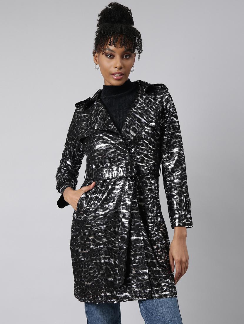 black leather animal print jacket - 20917168 - Zoom Image - 0