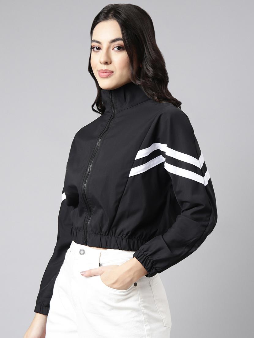 black nylon bomberbiker jacket - 20917170 - Standard Image - 1