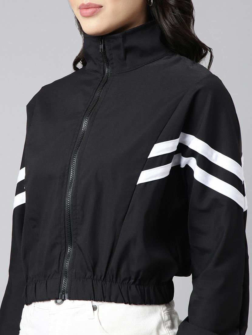 black nylon bomberbiker jacket - 20917170 - Standard Image - 6