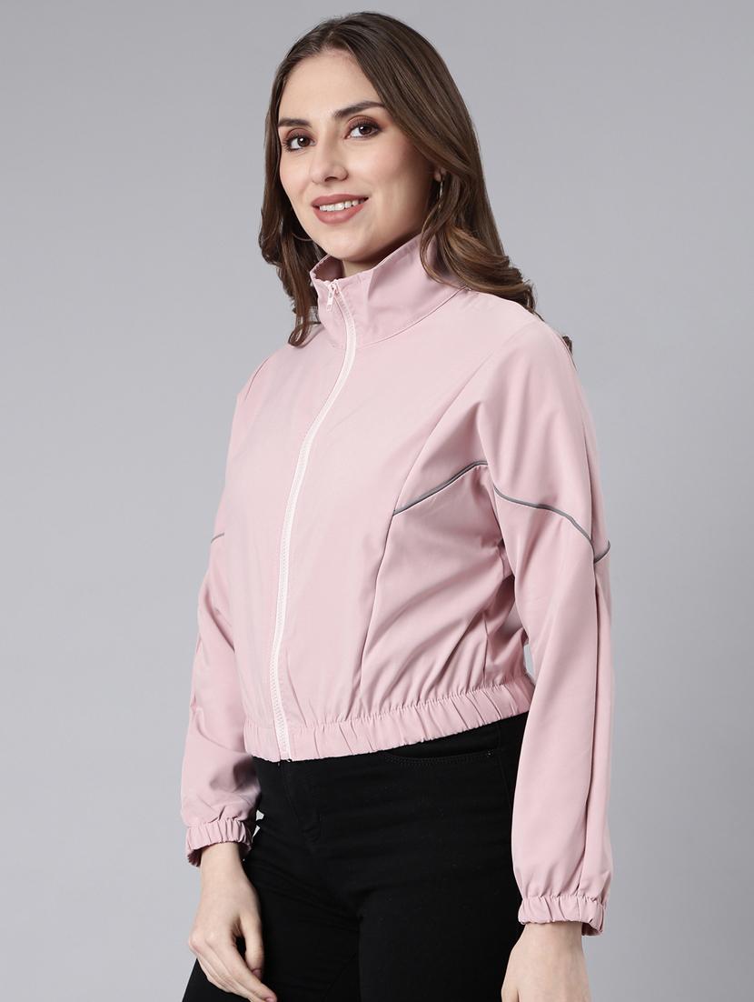 peach nylon bomberbiker jacket - 20917174 - Standard Image - 1