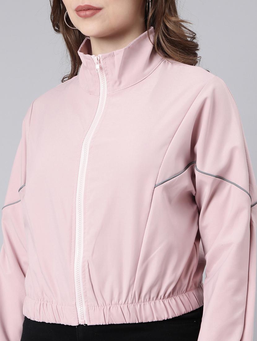 peach nylon bomberbiker jacket - 20917174 - Standard Image - 6