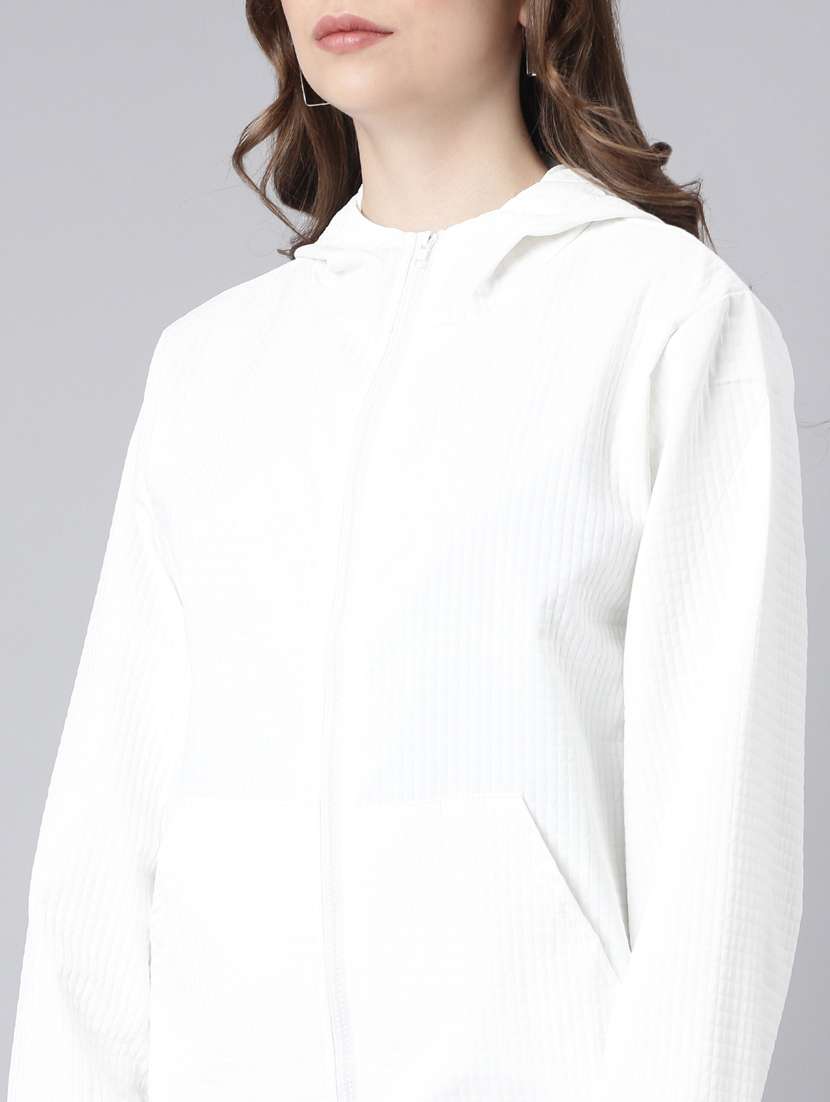 white nylon hooded jacket - 20917186 -  Standard Image - 6