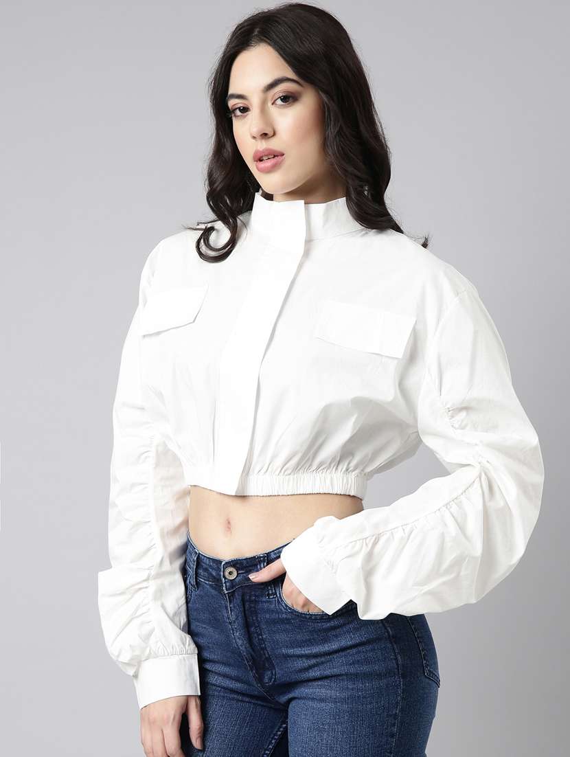 white cotton blend regular jacket - 20917195 -  Standard Image - 1