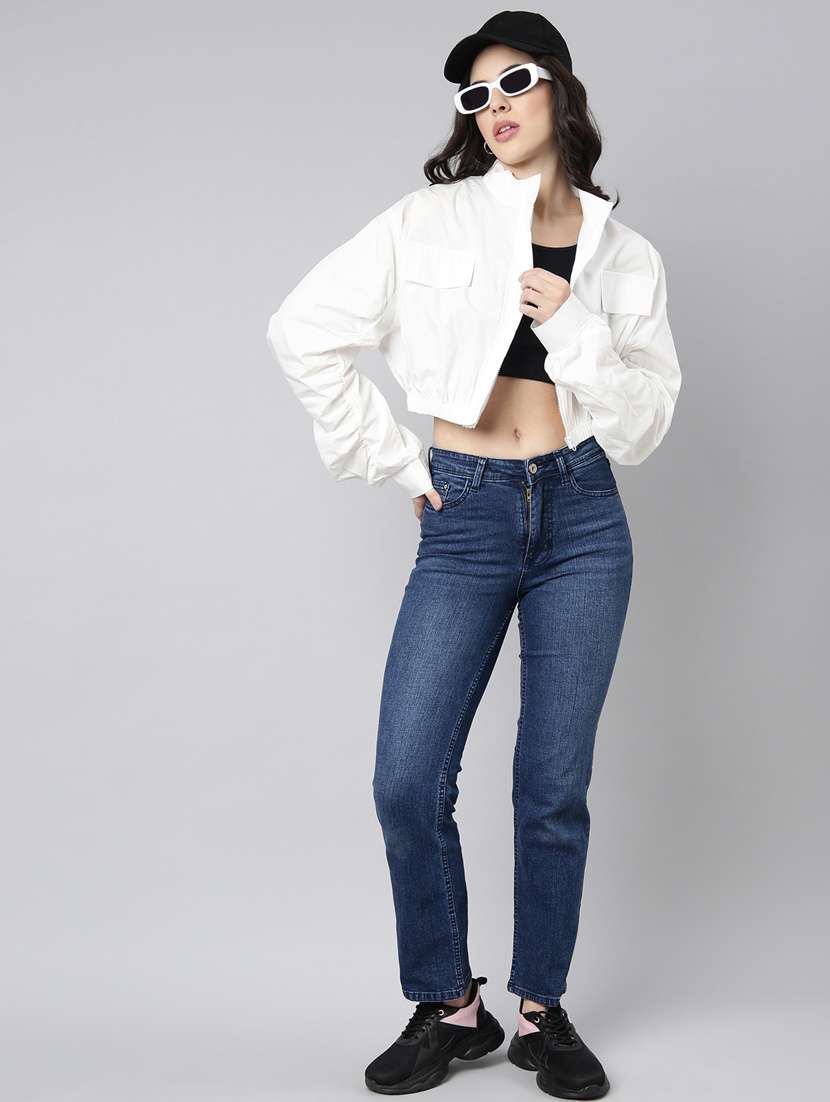 white cotton blend regular jacket - 20917195 -  Standard Image - 4