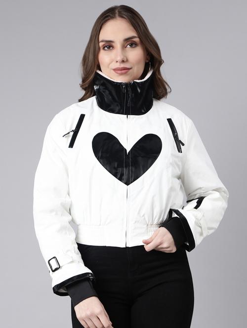 white nylon printed acket - 20917213 -  Standard Image - 0
