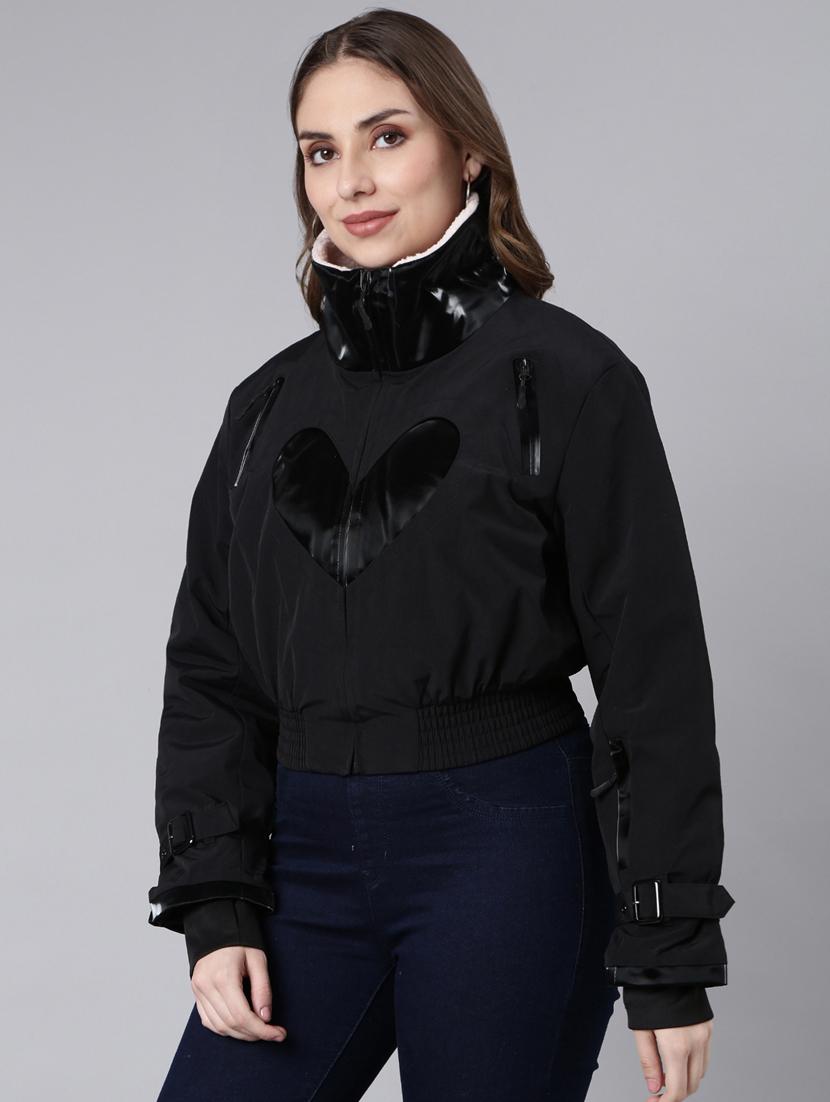 black nylon regular jacket - 20917215 - Standard Image - 1