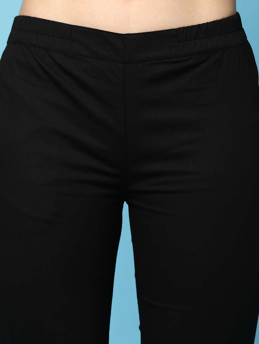 women mid rise solid tapered pant - 20917816 -  Standard Image - 4