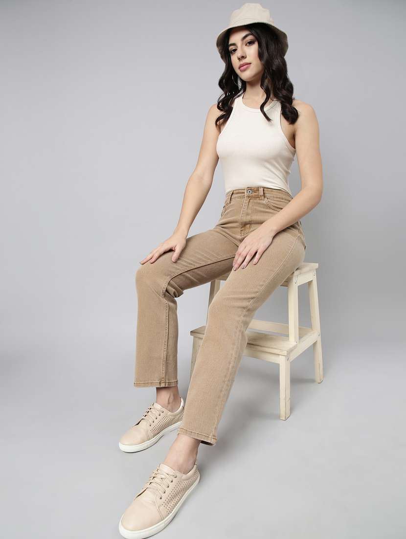 women plain mid rise jean - 20918421 -  Standard Image - 4