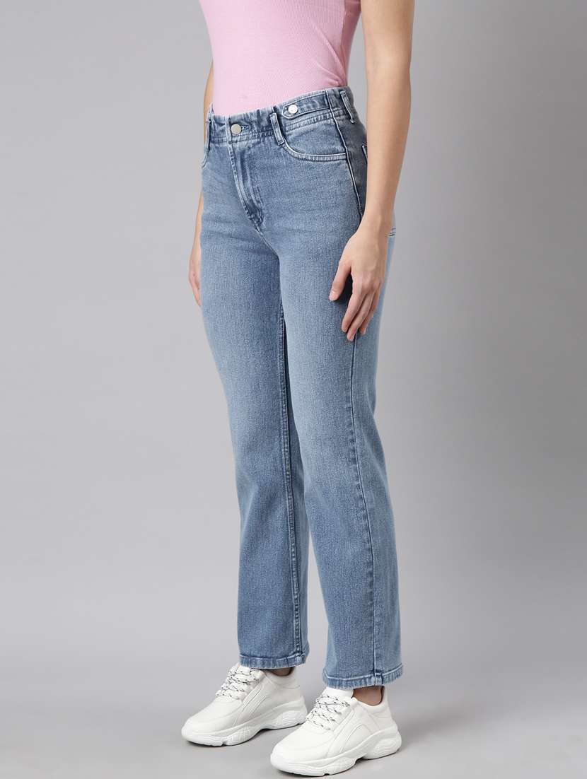 women plain mid rise bootcut jean  - 20918458 -  Standard Image - 1