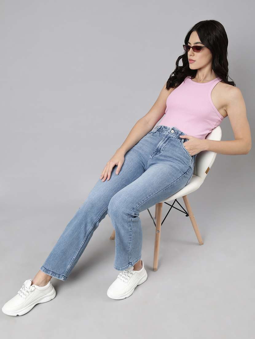 women plain mid rise bootcut jean  - 20918458 -  Standard Image - 4