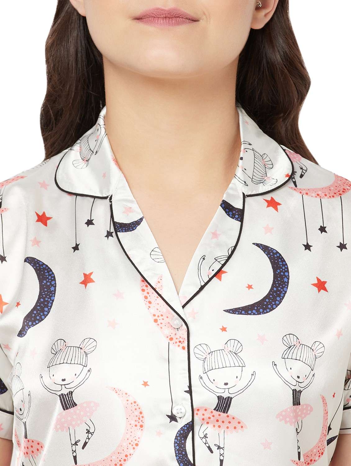women quirky print nightwear pyjama set - 20919002 - Standard Image - 4