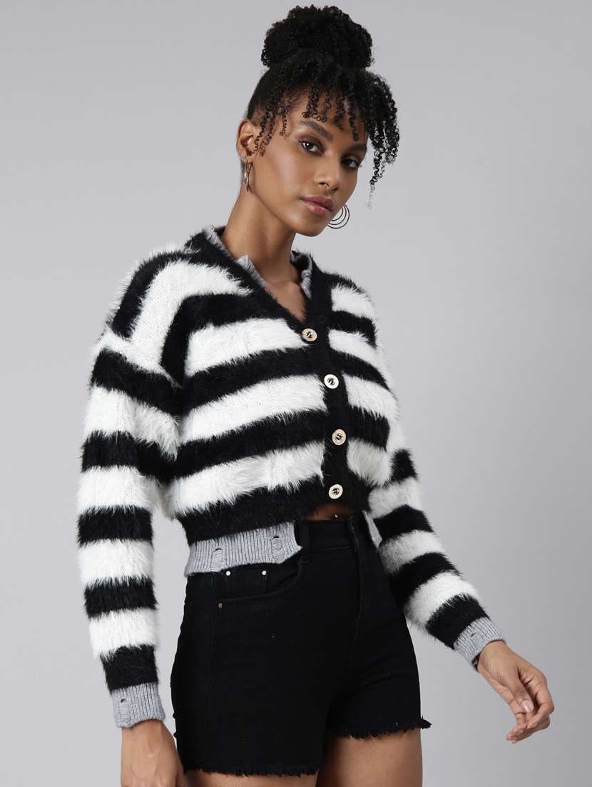 black acrylic cardigan - 20925445 -  Standard Image - 1