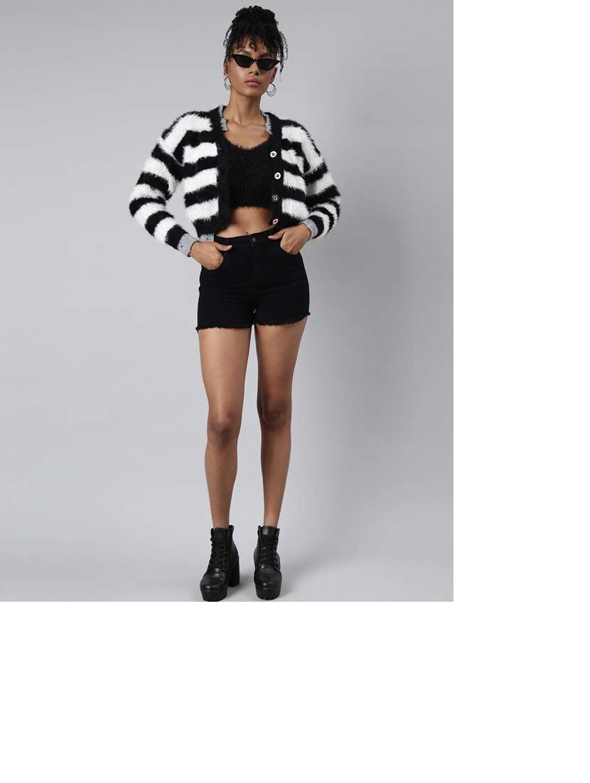 black acrylic cardigan - 20925445 -  Standard Image - 4
