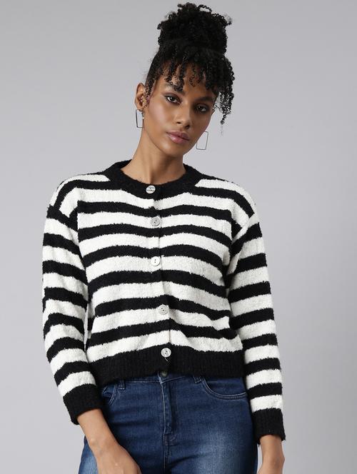 black acrylic cardigan - 20925446 - Standard Image - 0