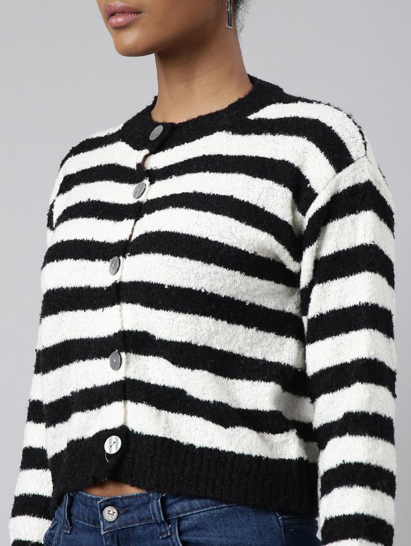 black acrylic cardigan - 20925446 - Standard Image - 6