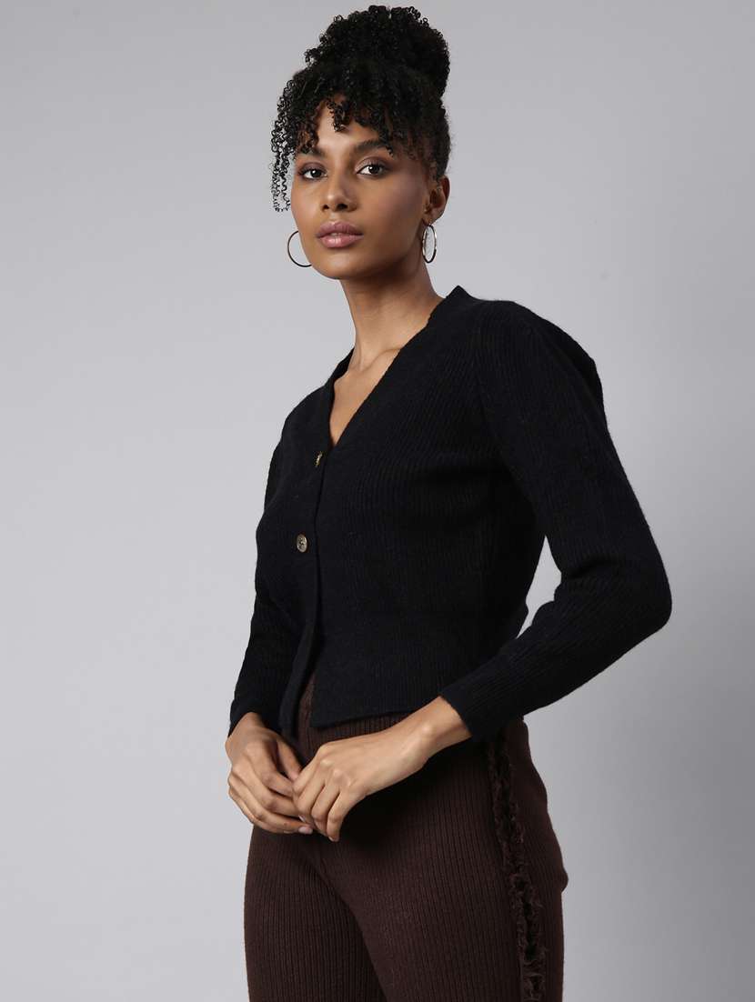 black acrylic cardigan - 20925459 -  Standard Image - 1