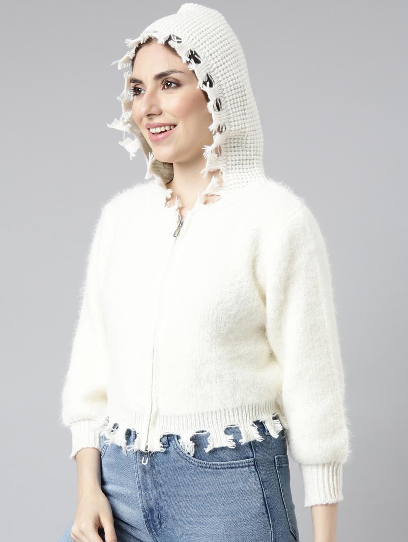 white acrylic cardigan - 20925468 - Standard Image - 1