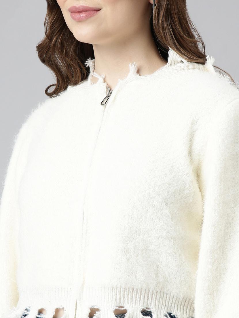 white acrylic cardigan - 20925468 - Standard Image - 6