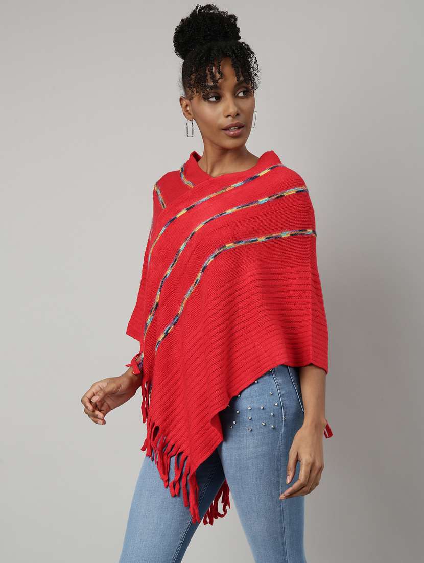 red acrylic poncho - 20926604 -  Standard Image - 1