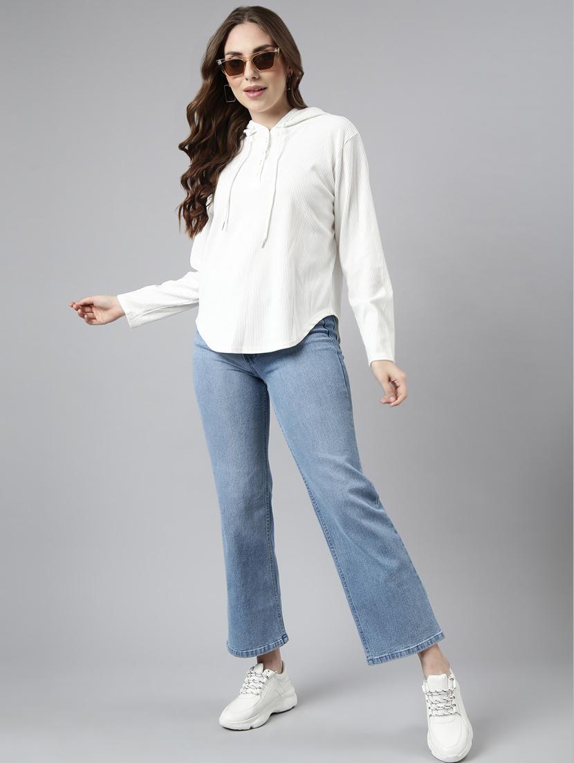 off white acrylic plain sweatshirt - 20927777 - Standard Image - 4